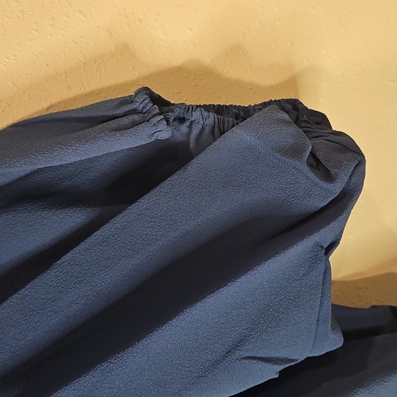 NWT Incerun Mens Sexy Blue Draped Blouse With Puffy Sleeve Sz. M  or Womans L - Picture 3 of 4